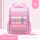 Plaid Schoolbag Grade Spine Protection Student Backpack