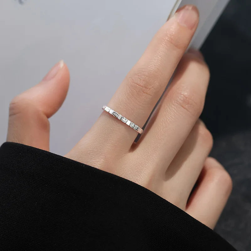 925 Sterling Silver Petite Twisted Vine Moissanite or Simulated Diamond Ring Wedding Band Matching Open Ring