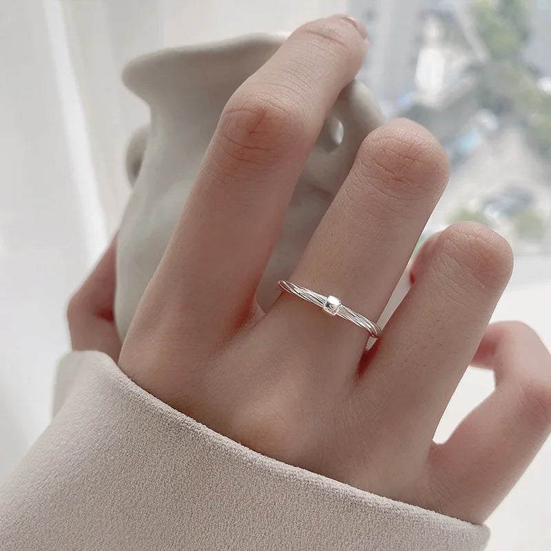 925 Sterling Silver Petite Twisted Vine Moissanite or Simulated Diamond Ring Wedding Band Matching Open Ring