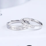 Heartbeat Couple Ring Sterling Silver Jewelry For Men And Women